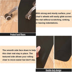 AiBOB Office Chair Mat for Hardwood Floor, 36 X 48 inches, Hard Floor Chair Mats Under Computer Desk, Easy Glide for Rolling Chairs, No Curling