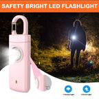 4 PCS Self Defense USB Rechargeable Alarm,130 dB Loud Siren with LED Strobe Light,Keychain Design for Easier Carrying, Personal Alarm for Women, Children, Elderly. (Aqua&Black&Pink&White)