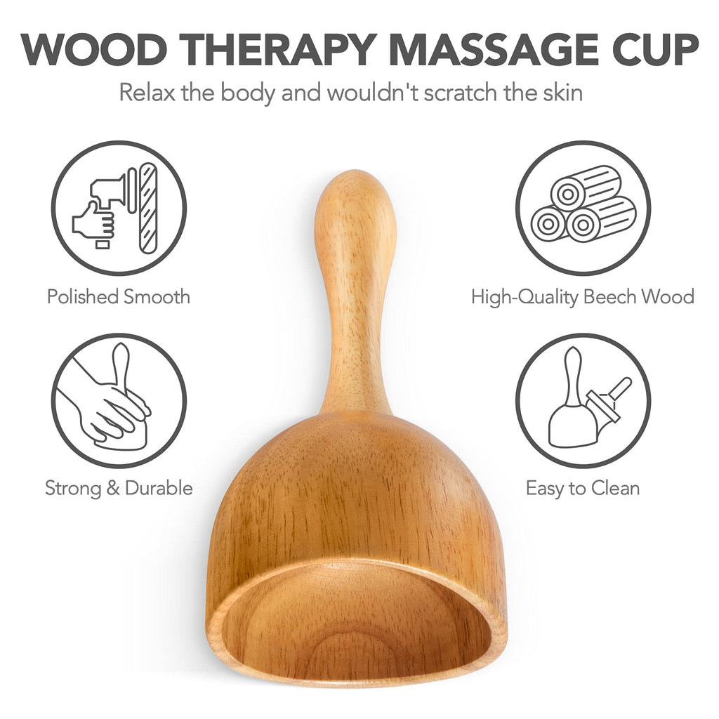 YMM Wood Therapy Massage Tools for Body Shaping, 3-in-1 Lymphatic Drainage Massager, Professional Maderoterapia Kit, Anti Cellulite Massage Roller Body Sculpting Tools Set