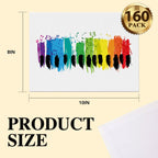 ESRICH Canvases for Painting 8x10, 160 Pack Canvas Boards for Painting Cotton Primed Acid Free Blank Canvas Panels for Oil Paint, Watercolor, Acrylic Paint, Gouache and Tempera.