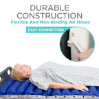 Vive 5" Alternating Pressure Mattress - Air Topper Pad for Bed Sore, Ulcer Prevention, Bedridden Treatment - Inflatable, Quiet Alternative Cover - Fits Hospital Bed - Includes Electric Pump System