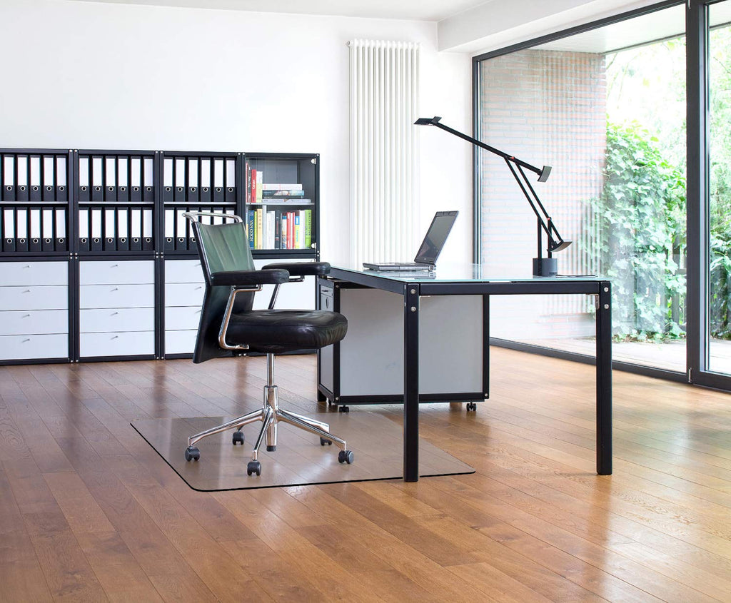 HOMEK Crystal Clear Chair Mat for Hardwood Floor, 48” x 36” Office Chair Mat for Hard Floors, 1/8” Thick Office Mat for Rolling Chairs