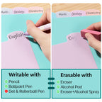 8 Tabs Long-Lasting Plastic Write & Erase Large Tabs Dividers for 3 Ring Binder, Aesthetic Cute Pastels Binder Dividers for Student, Teacher, Office, Home Organizers, 1 Set, Pastels Color