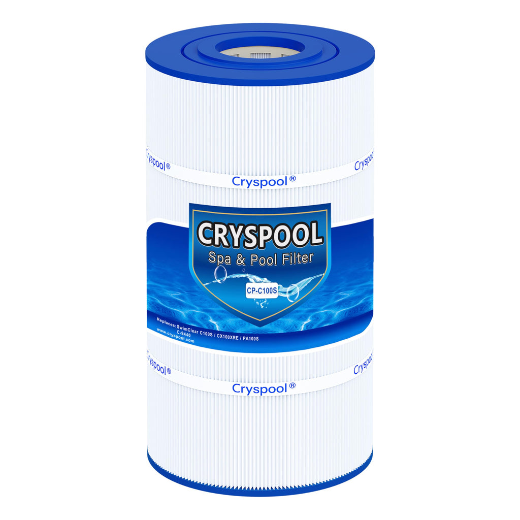 Cryspool® C100S Filter Compatible with CX100XRE, C100S, SwimClear C100S, PA100S, C-9440, 100 Sq. Ft Pool Filter Cartridge, 1 Pack