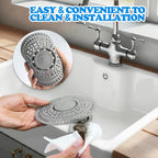 Shower Drain Hair Catcher, 2 Pack Premium Silicone Drain Protector & Shower Drain Cover for Regular Drains of Shower Room, Bathroom, Sink, Gray