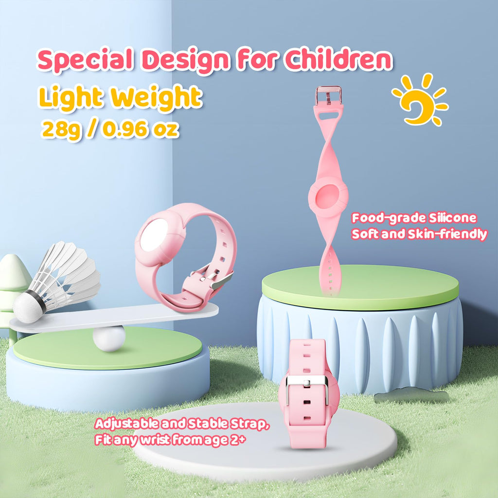 PawGaze Bracelet Tracker for Kids, Compatible with Apple iOS FindMy App, Anti-Lost Tracking Device for Girls/Boys/Elderly, Hidden Soft Silicone Holder Bracelet Wristband