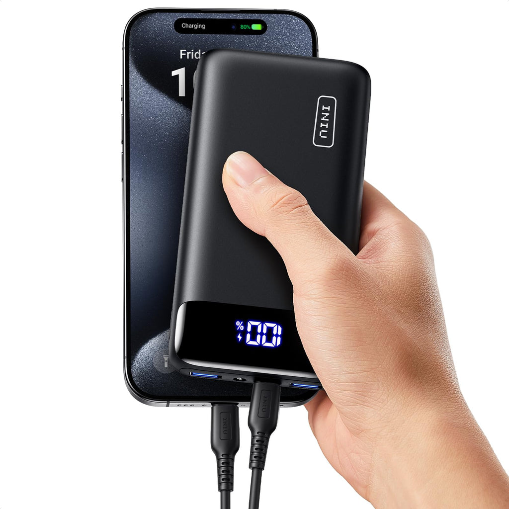 INIU Portable Charger, 22.5W 20000mAh USB C in & Out Power Bank Fast Charging, PD 3.0+QC 4.0 LED Display Phone Battery Pack Compatible with iPhone 16 15 14 13 Pro Samsung S23 Google iPad Tablet, etc