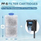 driamor 10 Pack PF-S Fish Tank Filter Cartridges, Top Fin Silenstream PF-S Small Filters Cartridge Thickened Cotton with Zeolite Replacement Aquarium Filter Cartridge for TOP FIN PF10 Power Filters
