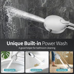 SR SUN RISE NSF Certified Filtered Shower Head with Handheld for Hard Water to Remove Chlorine High Pressure 9-Spray Setting (with Power Wash) Anti-Clog Nozzles (1 Filter, Chrome Silver)