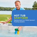 FROG Serene Replacement Bromine Cartridges for use with Hot Tub FROG Serene Floating Sanitizing System - Prefilled for Quick & Easy Hot Tub Maintenance - 4 Pack