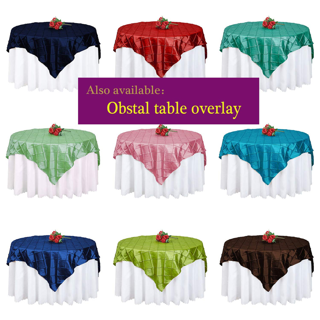 Obstal 210 GSM Round Red Table Cloth - 60 Inch - Oil-Proof Spill-Proof and Water Resistance Microfiber Tablecloth, Decorative Fabric Table Cover for Christmas Holiday Party (Rio Red, 60 Inch Diameter)