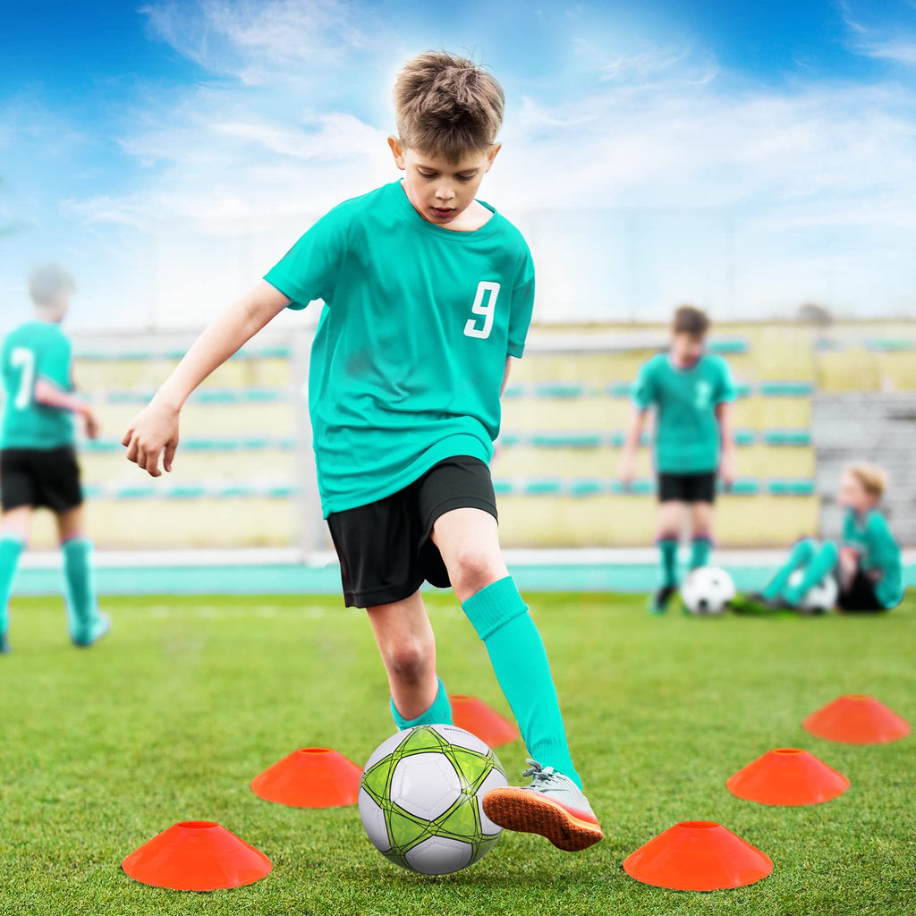 Kids Soccer Goals for Backyard Set - 2 of 4' x 3' Portable Soccer Goal Training Equipment, Soccer Net with Soccer Ball, Christmas Soccer Gifts for Kids and Youth Games, Sports, Outdoor Play