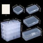 SGHUO Bead Organizer Box, 84 pcs Small Organizers, 4-Tier Stackable Storage Container Box for Art Craft Storage, Washi Tape, Kids Toys, Jewelry, Beauty & Sewing Supplies