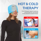 2 Pack Migraine Relief Ice Head Wrap Headache and Migraine Hat | Cold Gel Head Ice Pack with Face and Eye Mask Compress for Cooling Migraine Relief - Tension Headache Relief, Sinus Pressure Relief