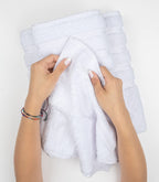 American Soft Linen Luxury 6 Piece Towel Set, 2 Bath Towels 2 Hand Towels 2 Washcloths, 100% Cotton Turkish Towels for Bathroom, White Towel Sets