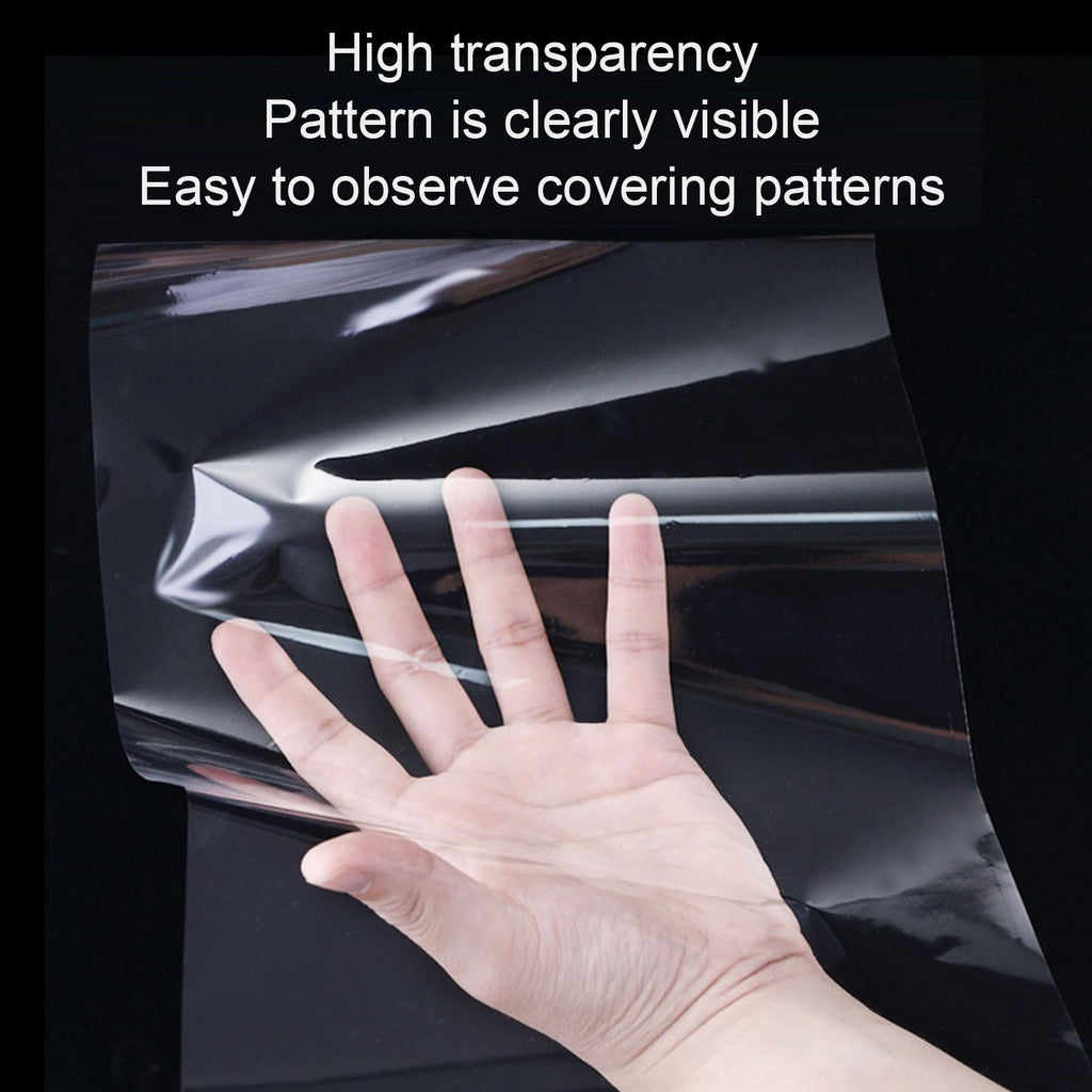 50pcs Transparent Tattoo Transfer Paper, Clear Pattern Thermal Tattoo Transfer Film Paper Tattoo Stencil Transfer Tattoo Transfer Paper Kit for Tattooing