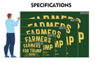 Farmers For Trump Flag 2x3FT Trump 2024 Flag President Election Supporter Fans Patriotic MAGA Banner With 2 Brass Grommets Outdoor Indoor (Farmers C, 2x3ft)
