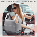 Suzile Mastectomy Pillow Post Surgery, Breast Pillow for After Breast Cancer Mastectomy Necessities, Surgery Recovery Gifts for Women(Gray)