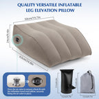 Stickermask Wedge Pillow for Sleeping - Inflatable Leg Elevation Pillow for Swelling, Circulation, Leg & Back Pain Relief, Leg Elevating Pillow, Leg Pillow for Post-Surgery, Hip, Foot, Ankle Recovery