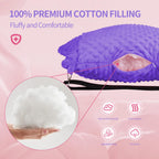 okmaba Hysterectomy Pillow with Pocket for Ice/Hot Packs, Abdominal Surgery Recovery Pillow for Women, Post-Surgery Support Cushion(Purple)