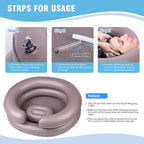 LOKFEHRE Portable Inflatable Hair Washing Basin for Bedridden - Wash Hair in Bed with Inflatable Shampoo Bowl.Hair Washing Basin for Elderly,Disabled,Injured,Ideal Inflatable Sink for Locs Detox