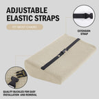 HOMBYS Lumbar Support Pillow for Recliner Chair, Memory Foam Back Support Cushion for Elderly,Extra Large Lumbar Support Pillow with Extension Straps, Thick Backrest for Home Reading
