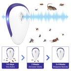 TIMIROYA Ultrasonic Pest Repeller, Pest Repellent Ultrasonic Plug in, Pest Repeller Indoor 6 Pack for Bugs Insects Roaches Mice Rodents Mosquitoes, White