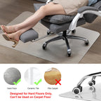 Kuyal Chair Mat for Hardwood Floor,46 x 60 inches Rectangle Desk Durable Wood/Tile Protection Mat for Rolling Chairs, Non-Studded Bottom
