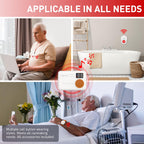 CallToU Wireless Caregiver Pager Portable Alarms for Elderly Wrist Call Button Caregiver Alert Paging System Vibrate Pager with Digital Display Nurse Call Bell Help Button, Alert Button for Seniors