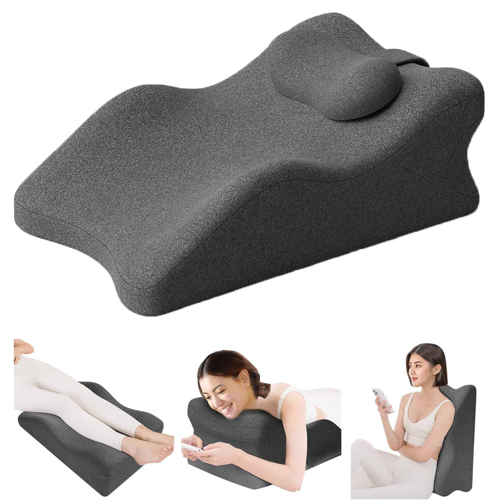 Maigandamai Back Pillow Wedge for Bed, Bed Pillow Rest for Bed Sitting up, Adult Memory Foam Pillow for Back Support, Acid Reflux, Snoring, for Sleeping,Elevating Back, Legs, and Knees Support