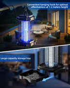 Minimoon Bug Zapper Outdoor 4000V Electric Mosquito Zapper 20w Fly Zapper for Backyard Patio Balcony Garage