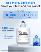 Waterdrop G2CF Filter, Replacement for G2 & G2P600 & G2MNR Reverse Osmosis System, 12-month Lifetime