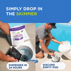 FROG 90-Day Algae Barrier - Dry Formula Algaecide Prevents Black, Green and Yellow Algae for Pools up to 20,000 Gallons - Pool Maintenance & Algae Prevention - 2 Pods