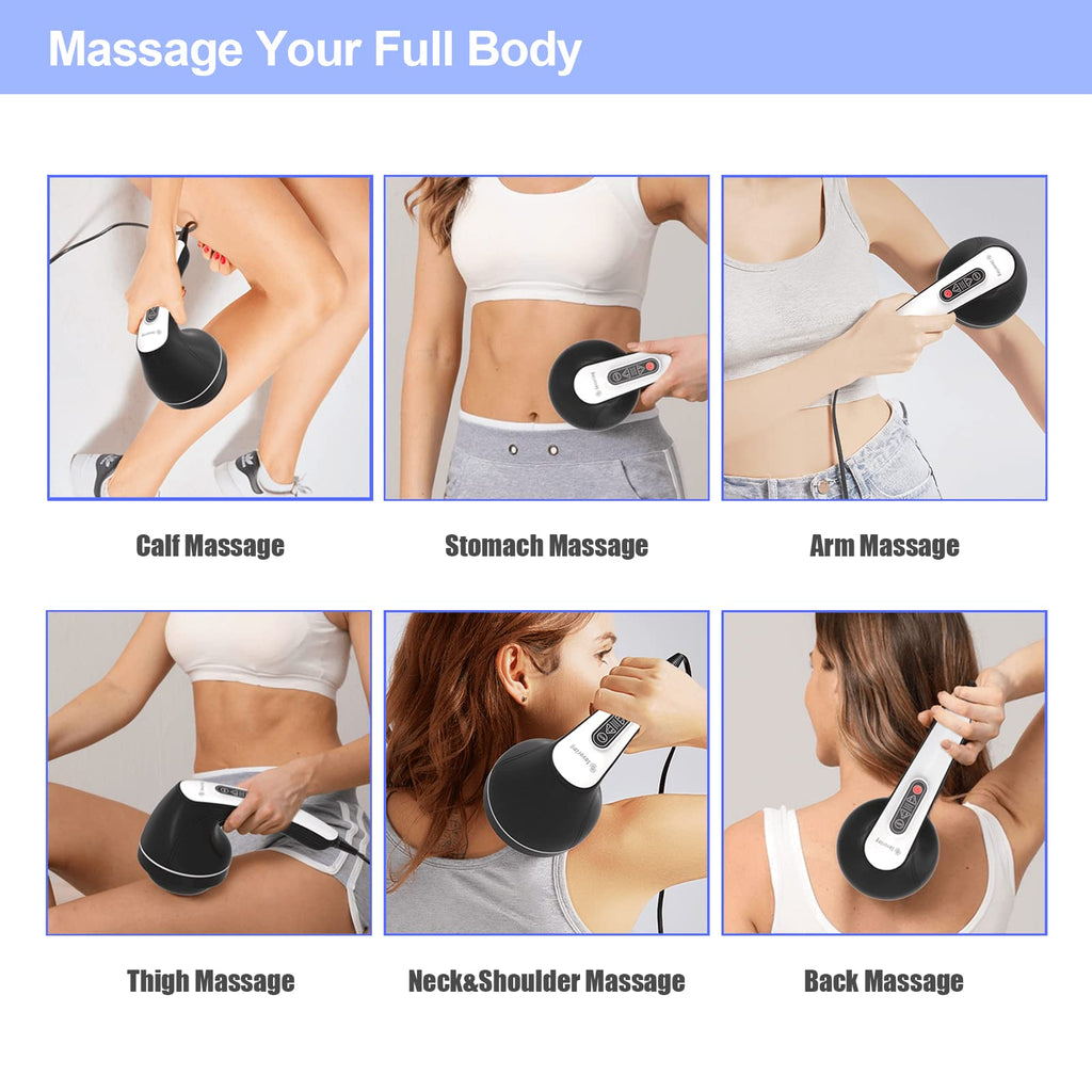 DS SAVORING Cellulite Massager with 8 Interchangeable Heads, Body Sculpting Machine for Lymphatic Drainage and Vibrating Fat Cellulite Remover, Portable and Easy to Use for Men and Women at Home