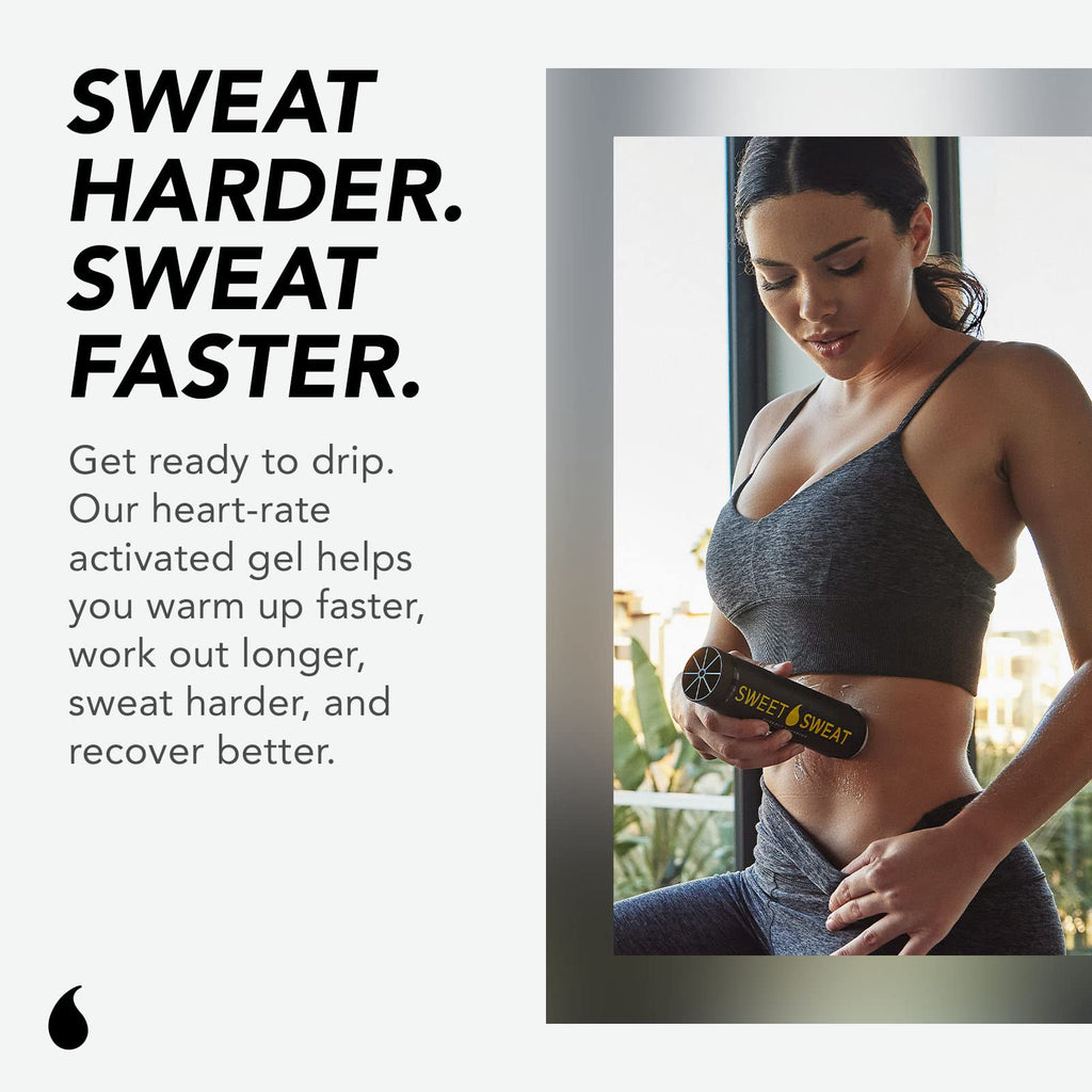Sweet Sweat Workout Enhancer Roll-On Gel Stick - Sweat Harder and Faster, Helps Promote Water Weight Loss, Use with Sweet Sweat Waist Trimmer