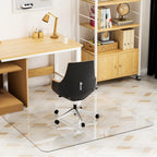 Tcyzest Tempered Glass Chair Mat 48" x 32",1/5" Thick for Office Desk,Rolling Chair Mat for Carpet, Odorless, Easy to Clean with 4 Non-Slip Pads for Carpet & Hardwood Floors