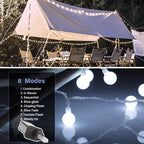 Minetom 66 Feet 200 Led Globe Ball String Lights, Fairy String Lights Plug in with Remote, Waterproof Globe String Lights for Indoor Outdoor Party Wedding Christmas Tree Garden Decoration, Pure White