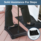 TARFEPA Step Stool,Mobility Step Stool for Adults,Indoor/Outdoor Portable Stair Assist,Anti-Slip Bathroom Step Stool,Platform Step for Kitchen,Office,and Bedroom,Car Step Stool for Elderly,Black