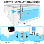 WiFi Salt Chlorine Generator, Briidea Chlorine Generator with USA Titanium Salt Cell, APP Monitoring & Real-Time Salt Alerts, for Swim Spas Up to 2,000 Gallons