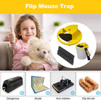 Mouse Trap Bucket Flip Lid，Mouse Rat Trap Bucket Lid，Auto Reset Multi Catch Humane Rat Trap for Indoor Outdoor | 5 Gallon Bucket Compatible | Mice Mouse Trap Bucket Lid (3Pack)