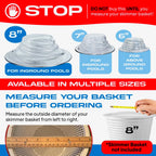 The Skimmie Cyclone (Skimmer Basket NOT Included) - Turbocharges Pool Skimmer Water Flow - Improves Pool Surface Cleaning & Debris Removal - 8" Funnel Design Works with Any Pool Water Level