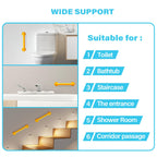 2 Pack 12 Inch Grab Bars for Bathtubs and Showers, Safety Shower Grab Bar, Shower Handle, Handicap Grab Bars, Anti Slip Shower Handles for Elderly, Noctilucent, Yellow