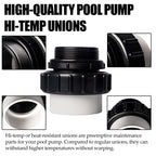 TonGass (2-Pack) 2" MIP x 2.37" PVC Hi-Temp Unions Compatible with Pentair Whisperflo & Intelliflo Pool Pumps Hand-Tightened Pool Pump High Temp Unions Replacement for Schedule 40 Male Adapters