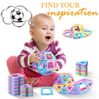 DUMMA Magnetic Tiles Toys for 3 4 5 6 7 8+ Year Old Boys Girls Upgrade Macaron Castle Blocks Building Set for Toddlers STEM Creativity/Educational Toys for Kids Age 3-6 Christmas Birthday Gifts