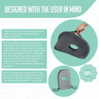 Cushy Tushy Foldable Sit Bone Seat Cushion - for Sit Bone Pain, Hip, Butt, Ischial Tuberosity, Hamstrings, and Sciatica Pain Relief - for Home, Office, and Driving…