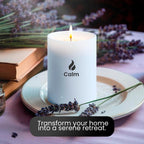 Natur IX Calming Scented Candles for Home | Lavender, Basil & Jasmine Candle | Natural Non Toxic Soy Candles with Essential Oils | 50 H Long Burning | Aromatherapy Candle Jar with Lid - 8.3oz