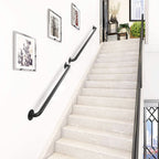 Purife 36 Inch Black No-Slip Stair Handrail Indoor, 3 FT Industrial Metal Stair Railing, Wall Mount Staircase Handrails, Outdoor Steps Railing, Deck Rails, Safety Grab Bar for Elderly & Kids
