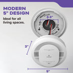 Kidde Hardwired Smoke & Carbon Monoxide Detector, AA Battery Backup, Voice Alerts, Interconnectable, LED Warning Light Indicators, White