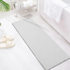 Joyhalo Shower Mats for Showers Anti Slip for Elderly, 47'' x 16'' Non Slip Bath Mat for Inside Shower, Bath Tub Mats for Bathroom Non Slip for Shower, PVC Loofah Bathroom Mats, White