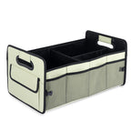 JiatuA Car Trunk Organizer, Car Organizers and Storage Collapsible Multi Compartment Container Box, Adjustable Car Accessories for SUV Sedan Truck, Standard Size, Light Green